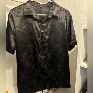 Black Floral Men's Shirt